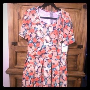 Lularoe Amelia dress in floral print
